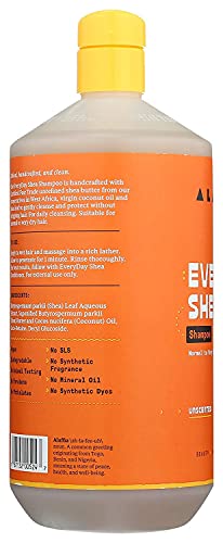 Alaffia EveryDay Shea Shampoo, Unscented, Gentle Cleansing Shampoo for Normal to Dry Hair. Made with Fair Trade Unrefined Shea B