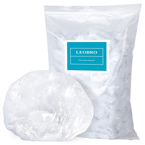 Leobro Disposable Shower Caps, 100 Pack Shower Caps, Shower Cap For Women Waterproof, Disposable Clear Plastic Shower Cap For Wo