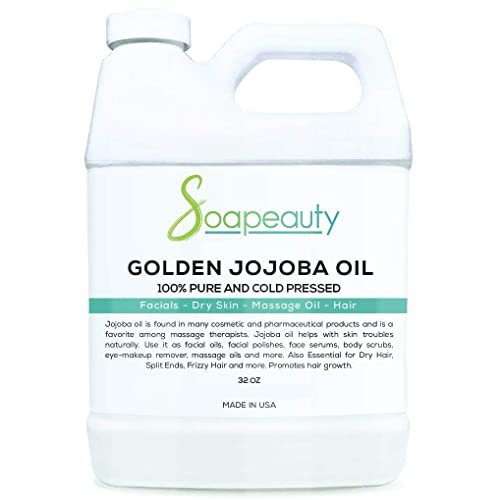 Soapeauty JOJOBA OIL  100% Natural golden Jojoba Oil  Jojoba Oil cold Pressed  carrier for Essential Oils, Jojoba oil for Skin,