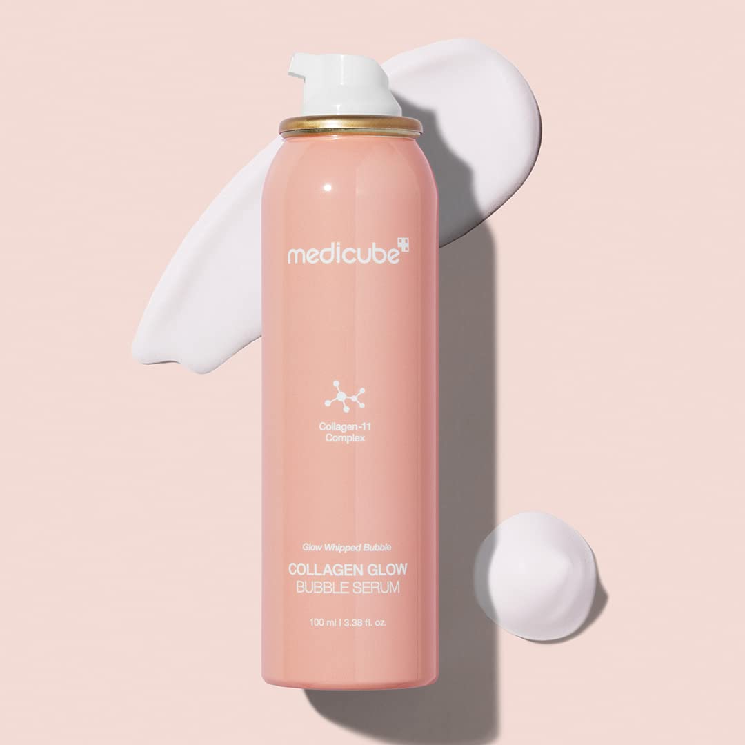 Medicube Collagen Glow Bubble Serum 3.38 Fl Oz - Fast-Absorbing Korean Skincare for 24h Glow & Lifted Look