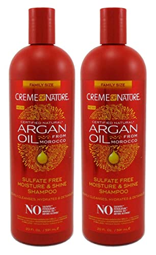 Creme Of Nature Argan Oil Shampoo Sulfate-Free 20Oz (591Ml) (2 Pack)