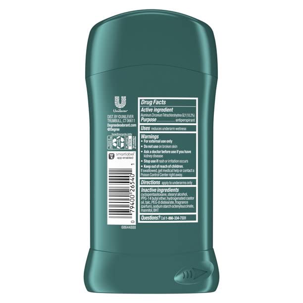 Degree Men Dry Protection Antiperspirant, Cool Rush 2.7 Oz - Pack Of 5 - Packaging May Vary