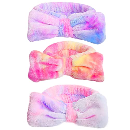 Wsyub Spa Headband,Makeup Headband, Bow Headband For Washing Face, Teen Girls Fuzzy Skincare Headbands, Skincare Headbands, Hair