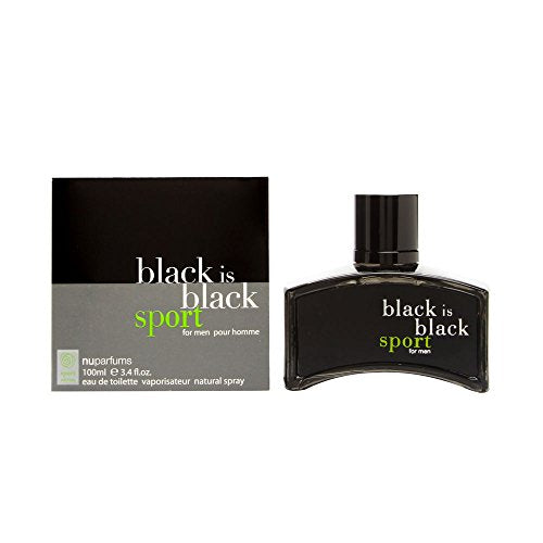 Black Is Black Sport By Nuparfums, 3.4 Oz Eau De Toilette Spray For Men
