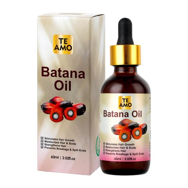 Te Amo Batana Hair Oil 2.02 oz  Moisturizes Scalp, Supports Healthy Hair, Reduces Breakage & Split Ends  With Batana, Jojoba, 