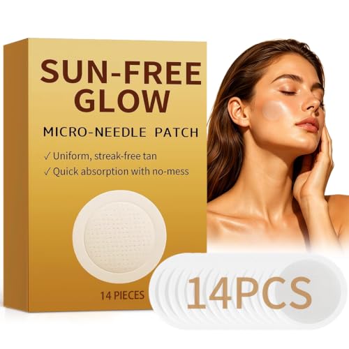 14PCS Tanning Patches, SunFree Glow MicroTip Self Tanner Strips, Sunless