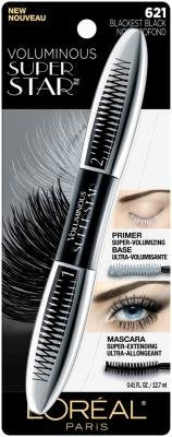 Loreal Paris Voluminous Superstar Waterproof Black Mascara  3 per case.