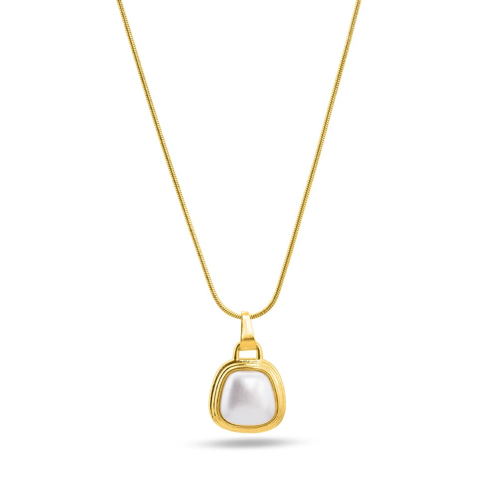 Palmonas 18K Gold Plated Vintage Trapezium Necklace For Women  Gift For Girls & Women | Waterproof & AntiTarnish Necklace