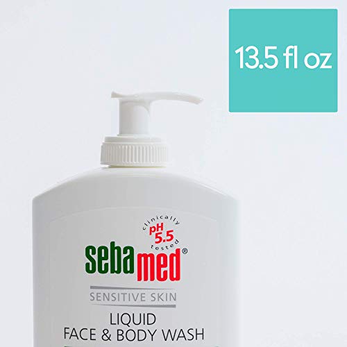Sebamed Liquid Face & Body Wash Ultra Mild and Gentle Hydrating Cleanser for Normal to Sensitive Skin 13.5 Fluid Ounces (Pack of
