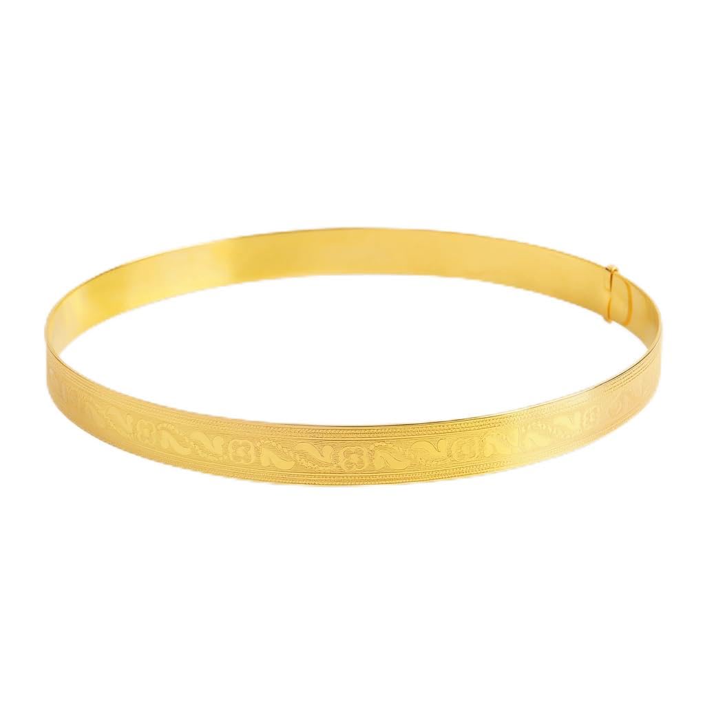 Pmw  Plain Gold Waist Belt For Women | Lightweight Traditional Kamarbandh | Festive Jewelry Accessory  Pack Of 1