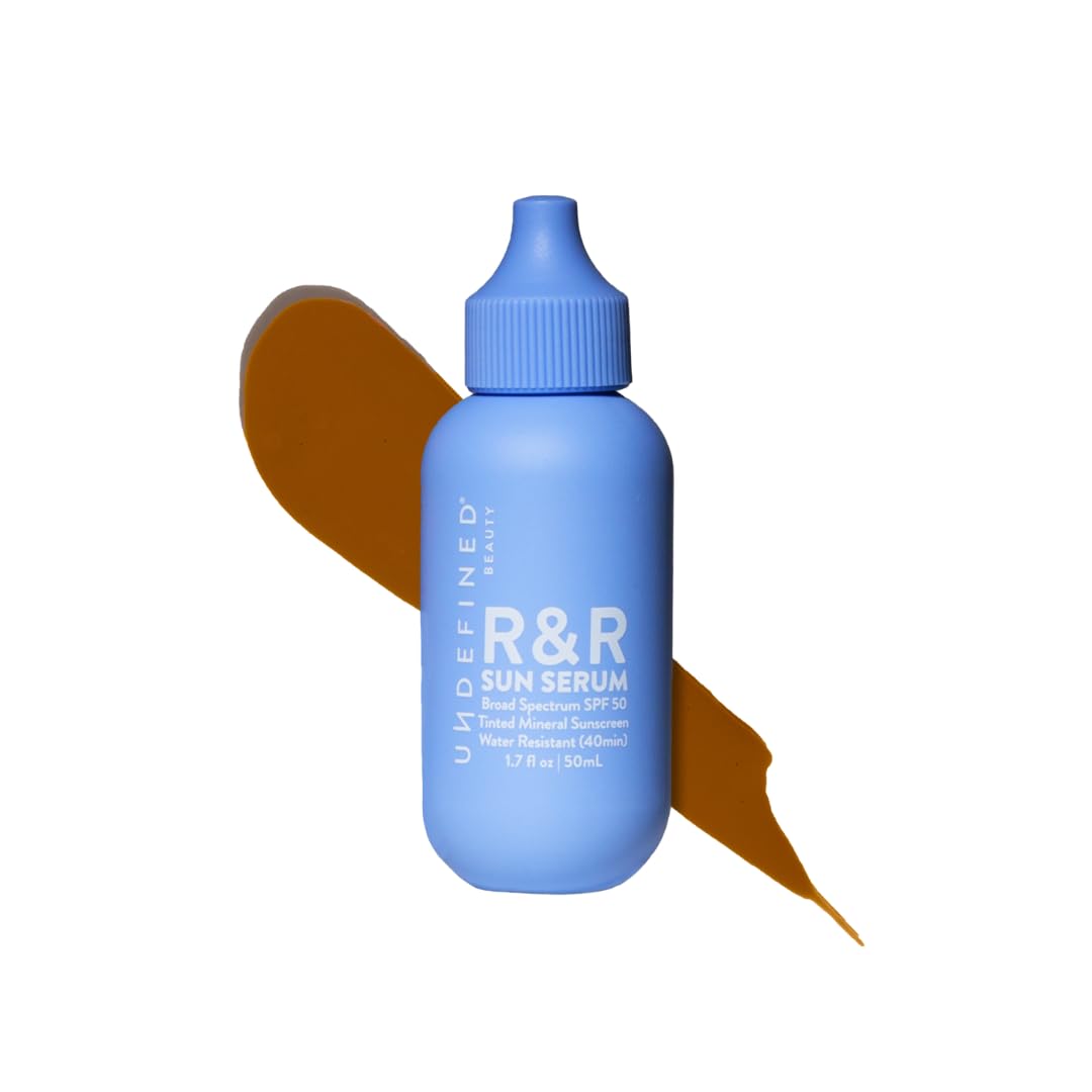Undefined Beauty R&R Sun Serum Spf 50 Tinted Mineral Sunscreen Pa++++ 3 Flex Shades, Infused With Niacinamide, 40 Min Water Resi