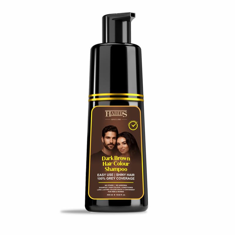 Habibs Hair Color Shampoo For Gray Hair  Magic Hair Dye Shampoo  Colors Hair In MinutesLong Lasting400 Ml3In1 Hair Color 