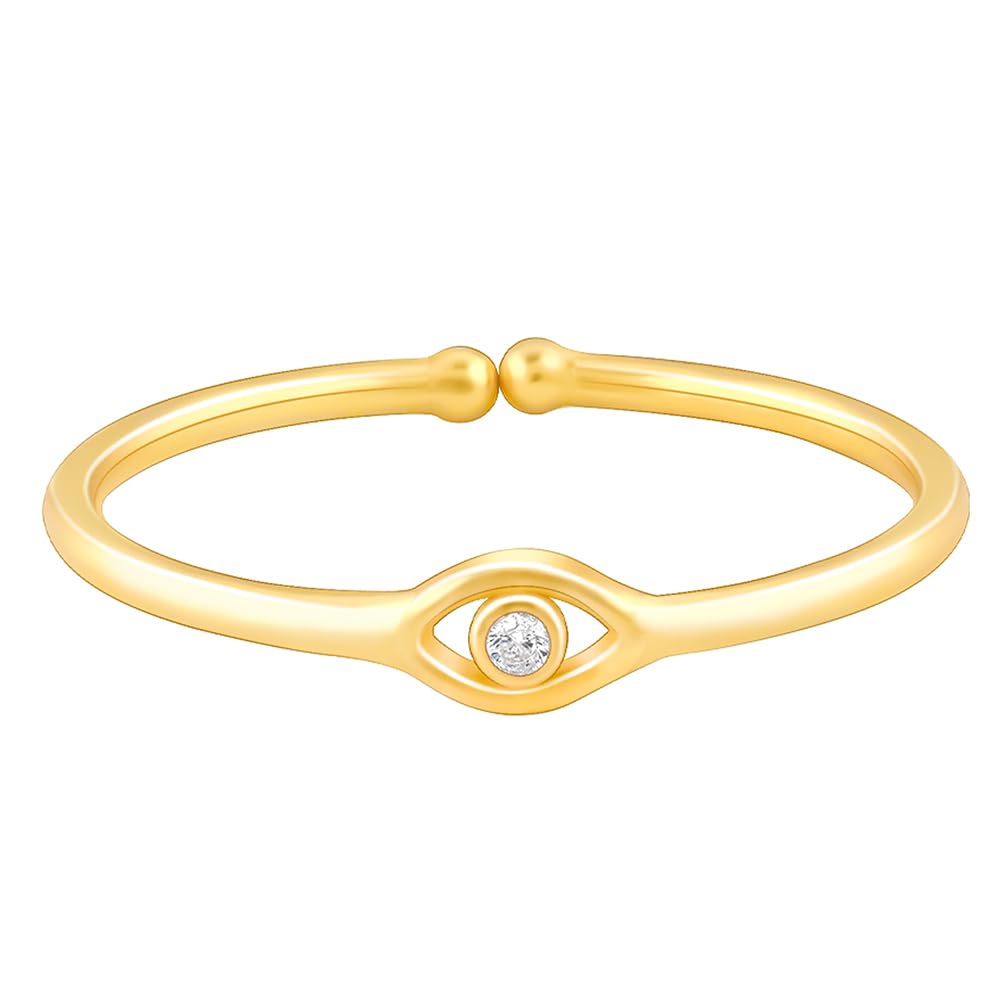 Giva 925 Silver Golden Delicate Evil Eye Ring, Adjustable | Gifts For Girlfriend, Gifts For Women And Girls | With Certificate O