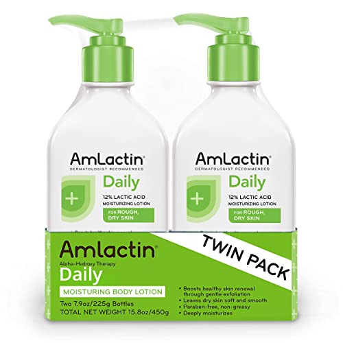 Amlactin Daily Moisturizing Body Lotion, Moisturizing Lotion For Dry Skin To Help Soften And Smooth - 7.9 Oz Each, Pump Bottles