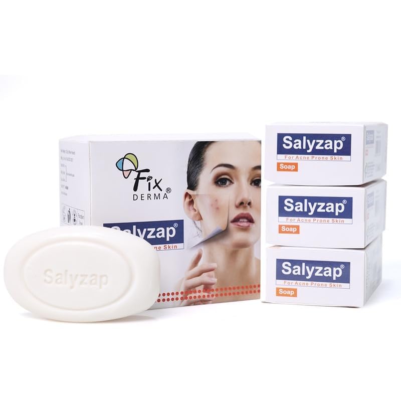 Fixderma Salyzap Salicylic Acid Soap With Vitamin E | Face & Body Soap For Acne-Prone & Oily Skin | Unclog Pores | Controls Exce