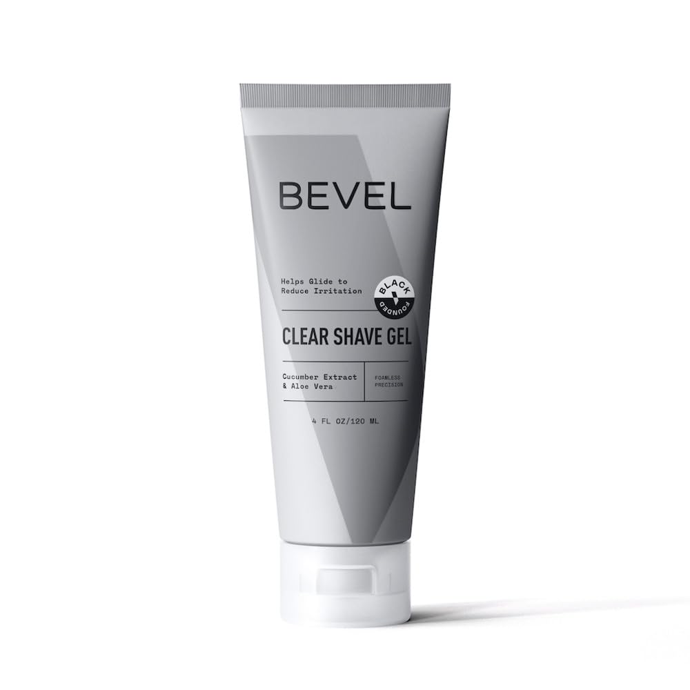 Bevel Essentials Clear Shave Gel For Men, Clear Shave Gel For Precise Detailing And Edging With Aloe Vera And Cucumber Extract T