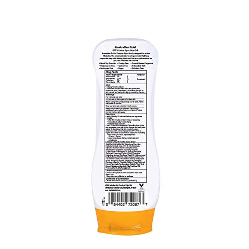 Australian Gold Extreme Sport Sunscreen Lotion Spf 30, 8 Ounce Broad Spectrum Sweat  Water Resistant Non-Greasy Oxybenzone Free
