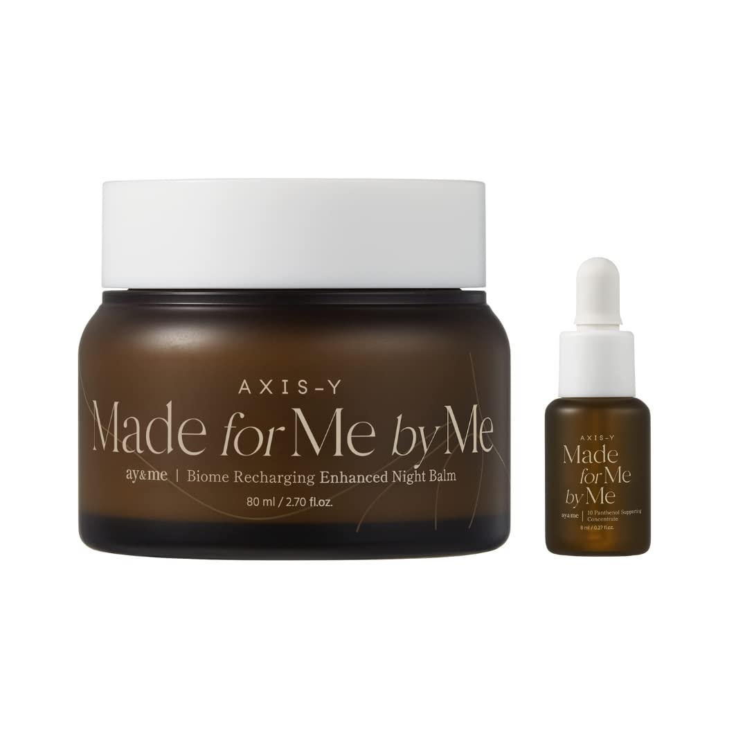 AXIS-Y Biome Recharging Night Renewal Set - Overnight Solution Care Set Skin Barrier Cream with Panthenol Concentrate - Korean S