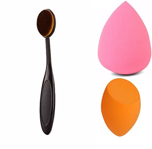 Gugzy Set Of Single Oval Brush, Beauty Makeup Blender Blending Powder Puff Sponge Cosmetic Sponge