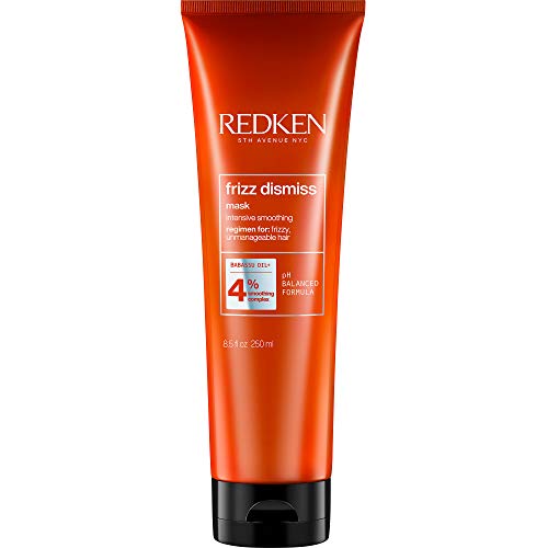 Redken Frizz Dismiss Mask Intense Smoothing Treatment | For Unruly Hair | Ultra Hydrating Smoothing Hair Mask | Sulfate Free | 8