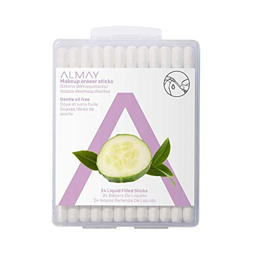 Almay Eye Makeup Remover Sticks With Aloe, Oil Free, Hypoallergenic-Fragrance Free, Dermatologist & Ophthalmologist Tested, 24 C