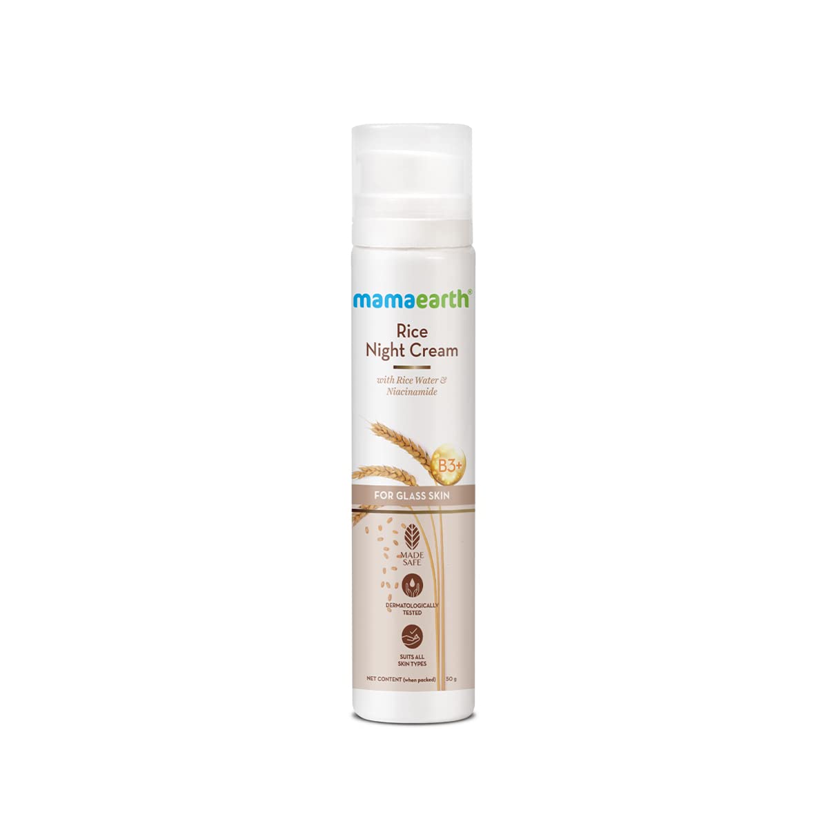 Mamaearth Rice Water Night Cream With Niacinamide For Radiant Skin | Hydrating Overnight Repair Face Moisturizer | All Skin Type