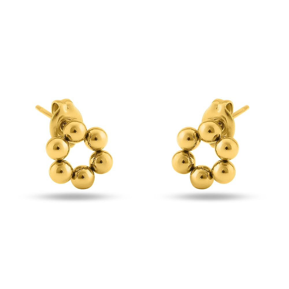 Palmonas 18K Gold Plated Classic Chic Stud Earring For Women  Gift For Girls & Women | Waterproof & AntiTarnish Earrings