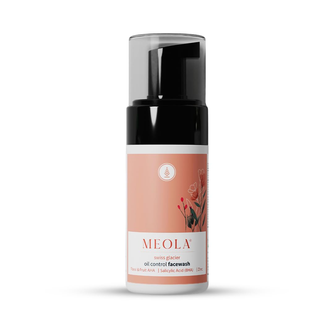Meola Swiss Glacier Oil Control Face Wash For Women & Men For Oily & AcneProne Skin 100Ml | Enriched With 2% Salicylic Acid & N