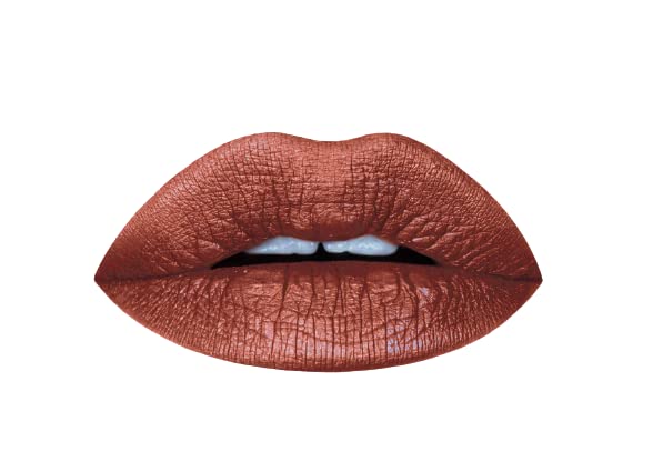 Aromi Metallic Liquid Lipstick | Chocolate Brown, Mahogany Bronze, Shimmery Finish, Vegan, Cruelty-Free, Long-Lasting, Waterproo