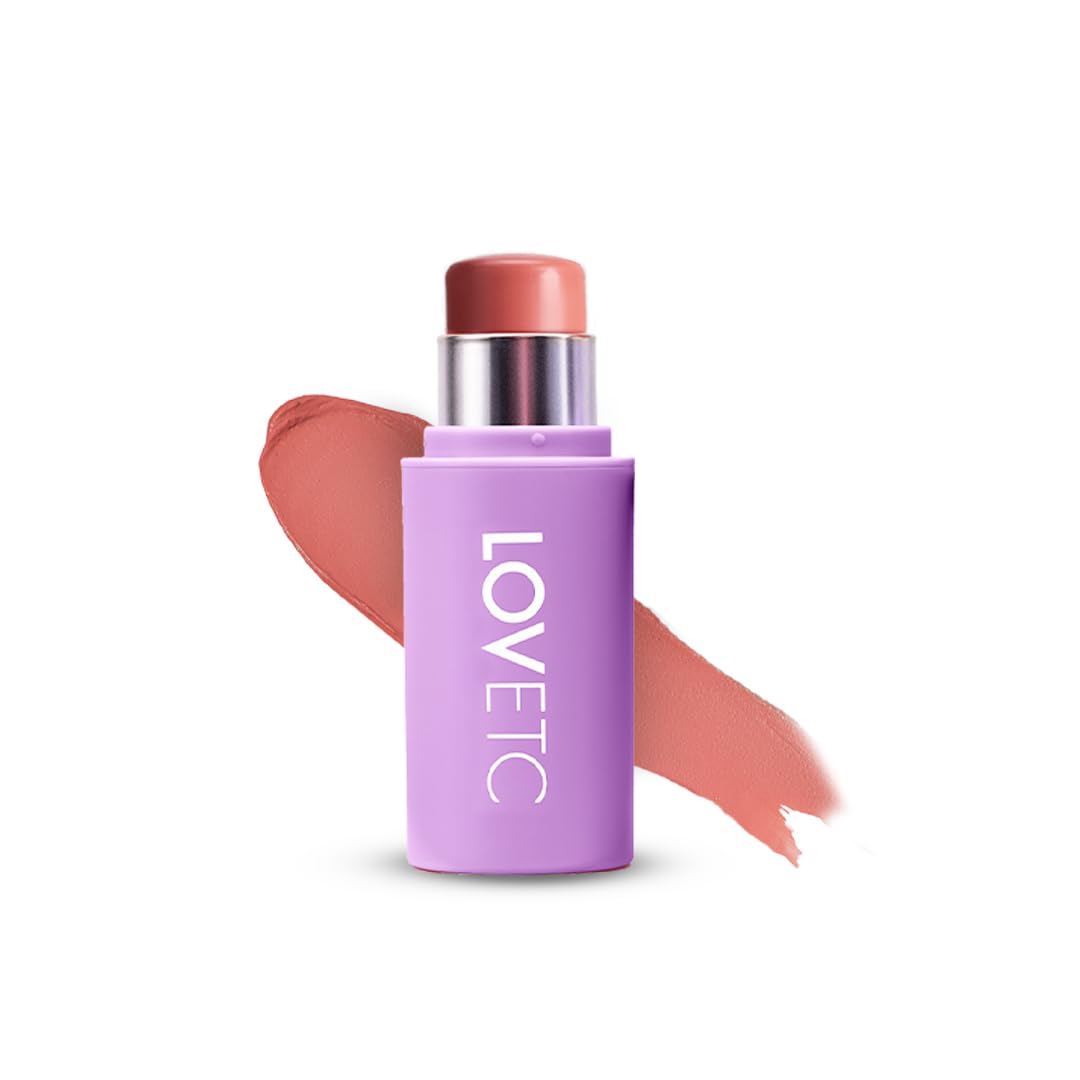 Lovetc MultiPurpose Blush Stick, 3In1 Makeup, 12Hr Wear, Dawn 7.5G