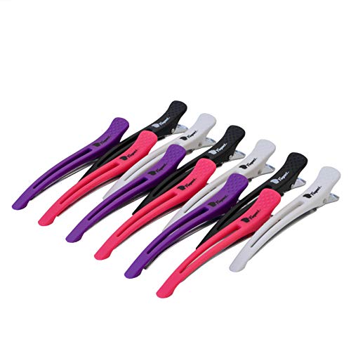 Fagaci Firm Grip Hair Clips For Styling Sectioning With Silicone Band, Duckbill Hair Styling Clips, Durable Alligator Hair Clips