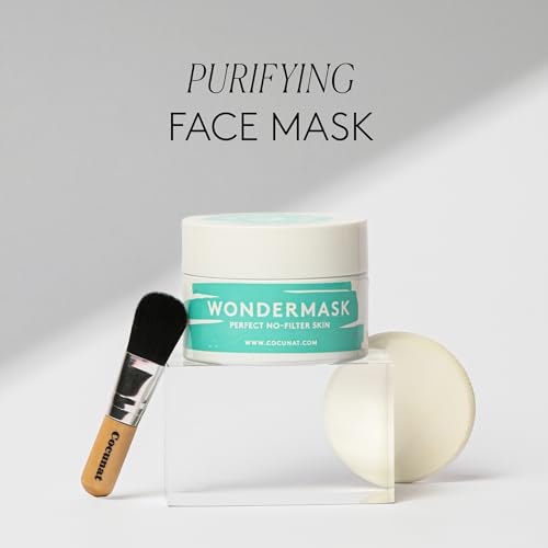 COCUNAT  Wondermask  Cleansing Face Mask  Detoxifies, Exfoliates and Closes and Refines Pores  Clay Mask  Combination and Oily S