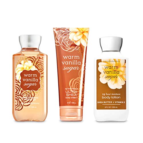 Bath & Body Works Warm Vanilla Sugar Body Set | Shower Gel, Body Lotion & Body Cream