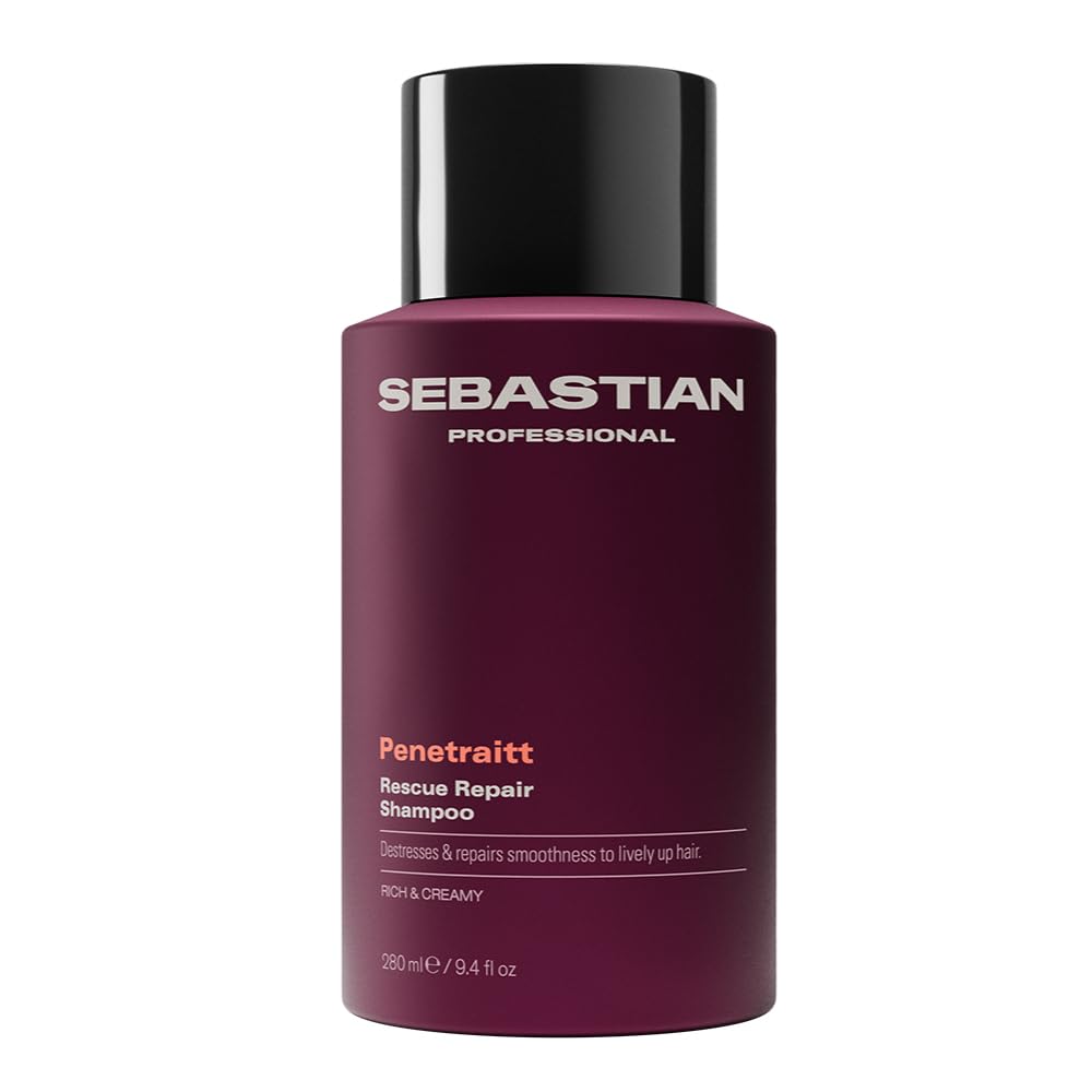 Sebastian Professional Penetraitt Rescue Repair Shampoo For Damaged Hair | Strengthening Hair Cleanser For Stressed Hair | Resto