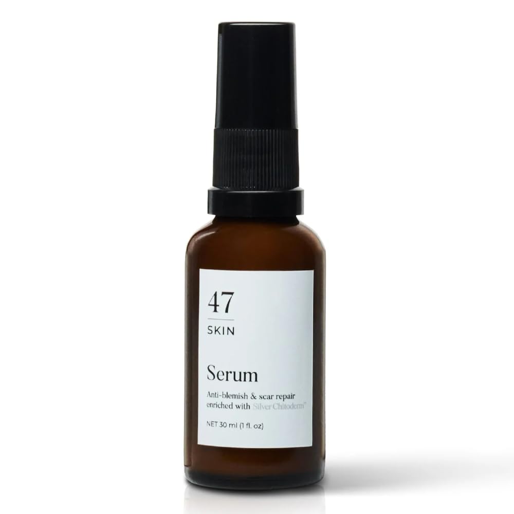 47 Skin Hydrating Face Serum for Clearing Acne & Scars, Anti-Blemish & Scar Repair Serum Skincare Treatment with Silver Chitoder