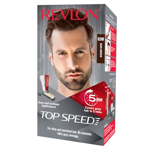 Revlon Top Speed Hair Color  Men Dark Brown 65M