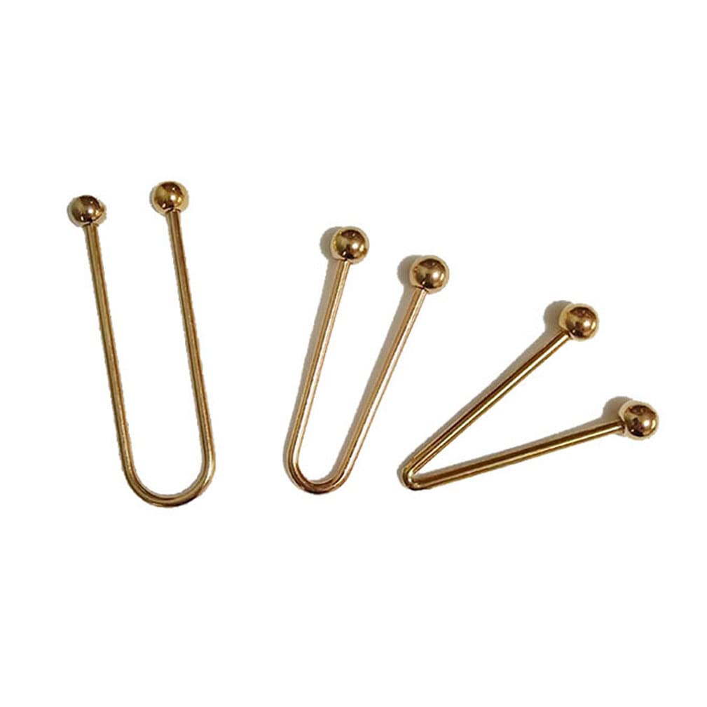 3 Pcs Metal Swimsuit Collar Fasteners U Shaped V Shaped Bikini Pins Clips for Women Girls Costume Accessory, Gold