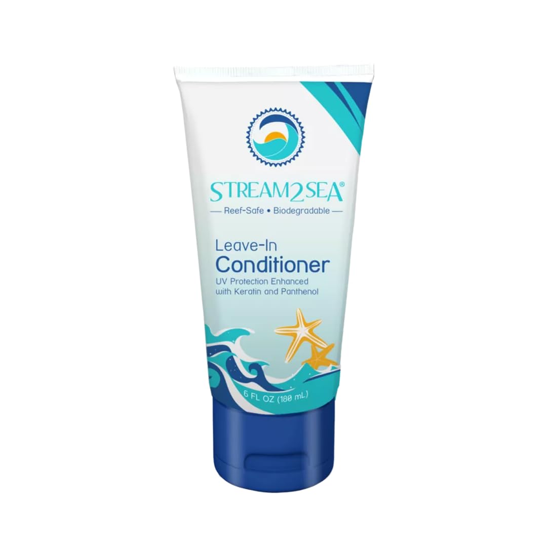 Leave-In Hair Conditioner Detangles & Replenish Hair Moisture Natural Reef Safe Formula - Sulfate and Paraben Free with UV Prote