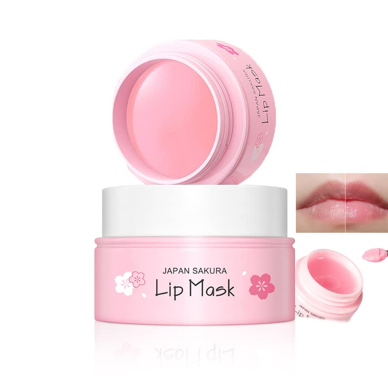 AKARY Sakura Lip Mask, Moisturizing & Repairing Lips Lines Deeply, Night Sleep Lip Mask, Fall/Winter Lip Treatment