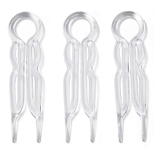 Good Hair Days U-shaped Magic Grip Hair Pins, Durable Plastic, 10 Count, Crystal Color, Ideal for Fine and Thick Hair