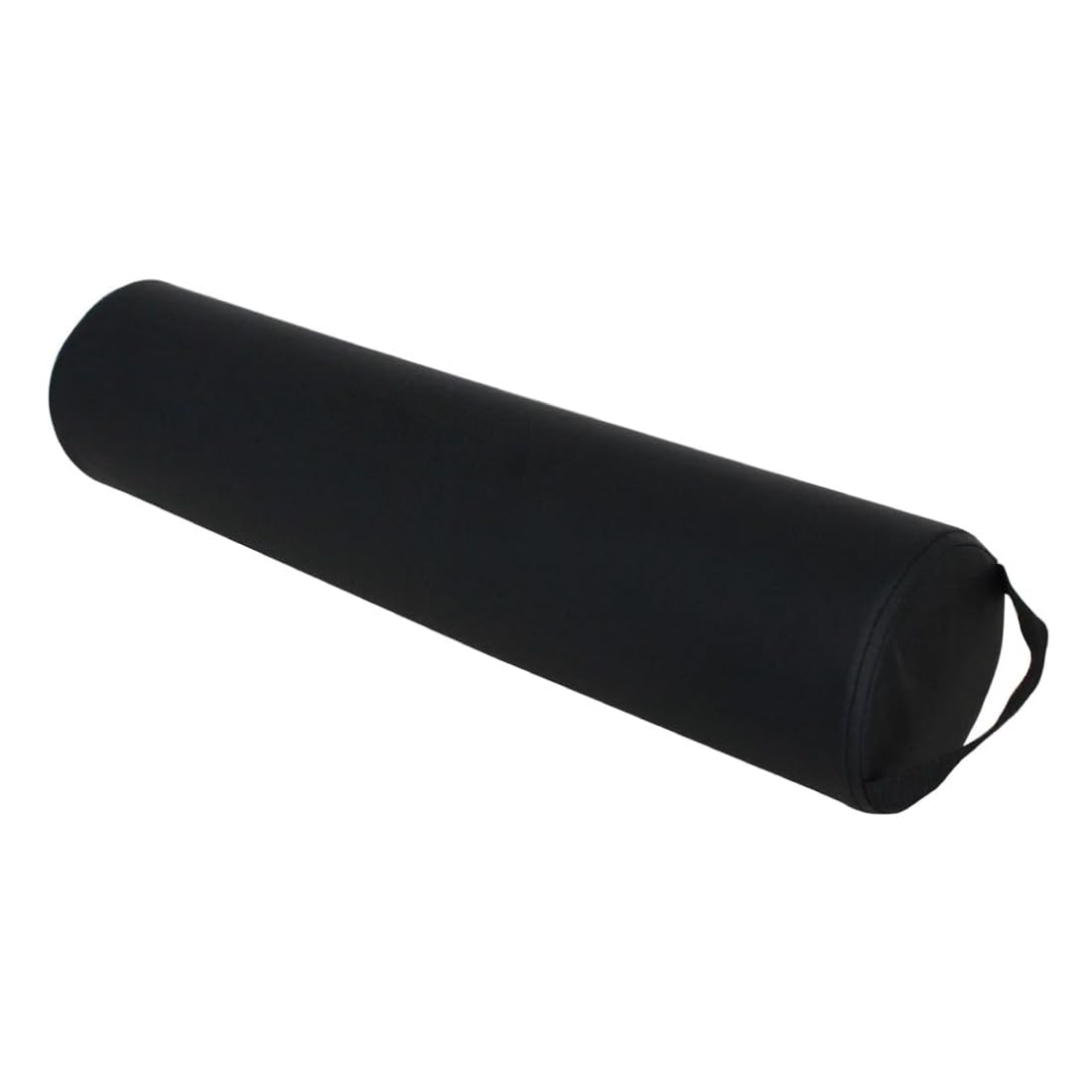 ForPro Full Round Bolster Pillow, Black, Oil and Stain-Resistant, for Massage and Yoga, 6    R x 26    L
