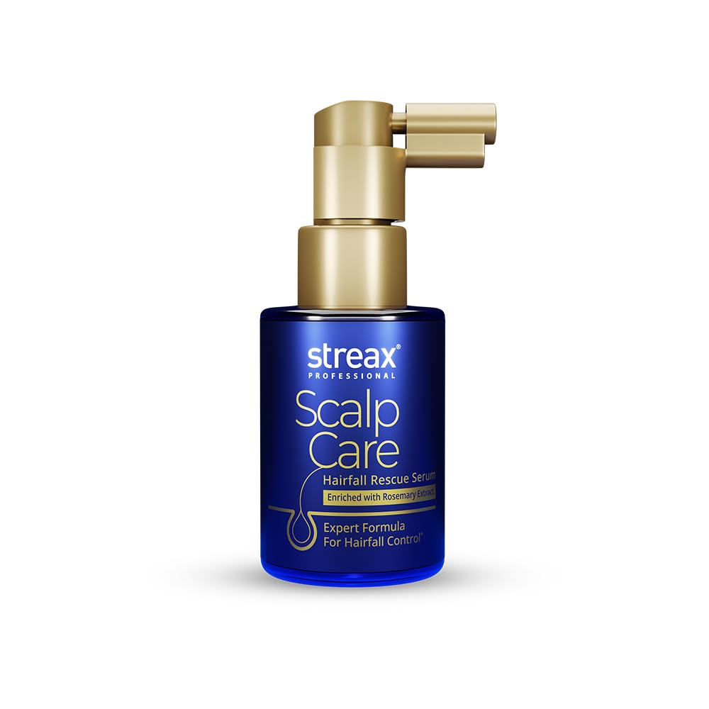 Streax Professional Anti Hairfall Rescue Serum With Rosemary Oil  Hair Fall Control Serum For Breakage Reduction, Frizz Control