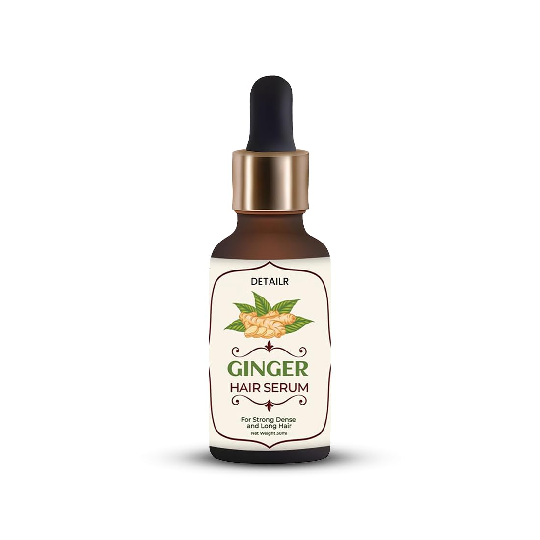 Detailr Ginger Hair Serum  Strengthening & AntiHair Fall, Nourishing Oil Blend For Thicker, Healthier Hair | For Men & Women |