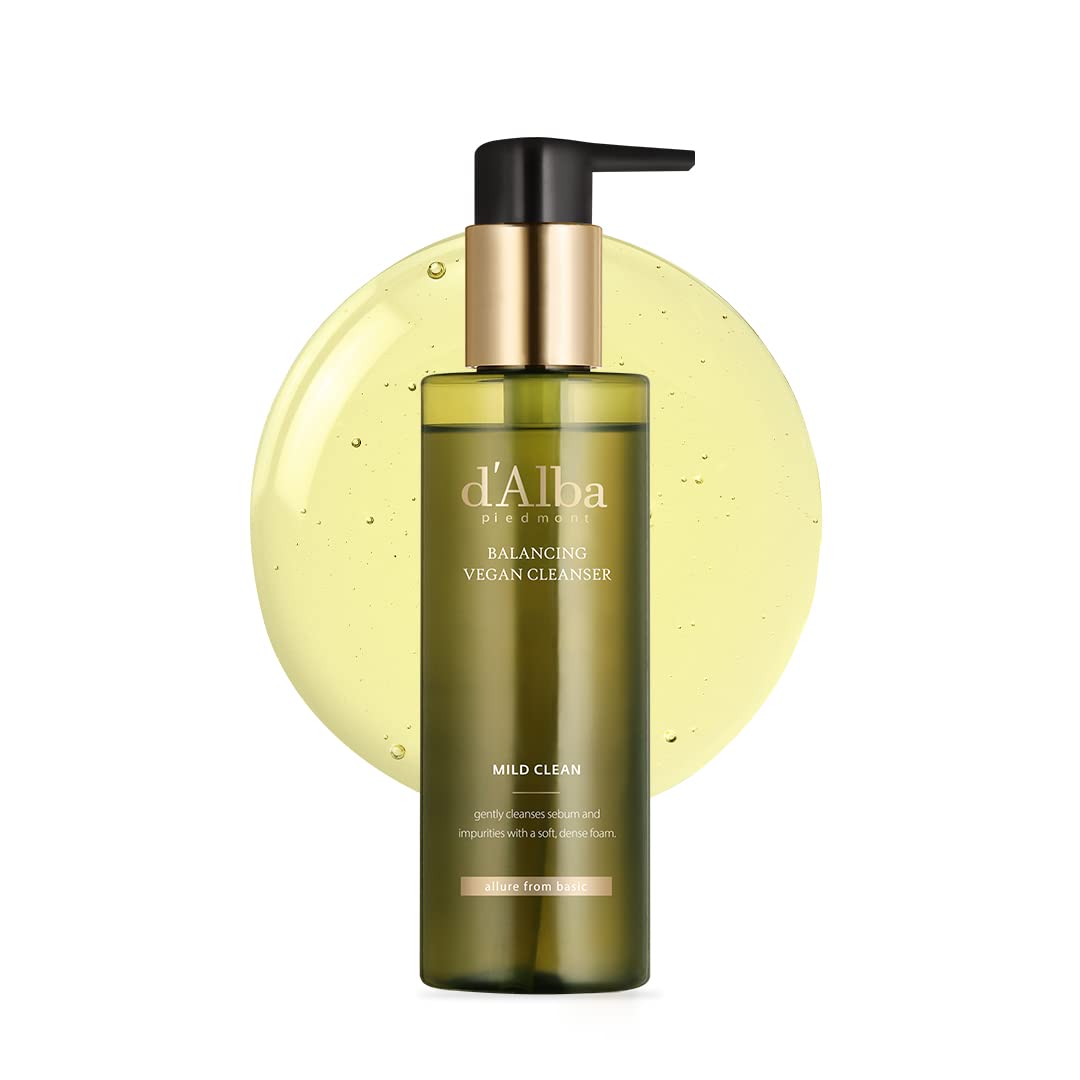 dAlba Italian White Truffle Mild Skin Balancing Vegan Cleanser, Hydrating and Calming Cleanser, Mild pH Cleanser with White Truf