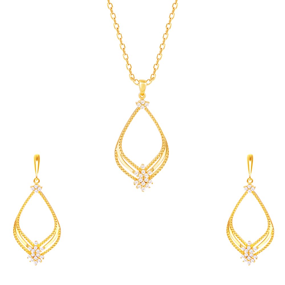 Giva 925 Silver Golden Princess Set| Gifts For Women And Girls | With Certificate Of Authenticity And 925 Stamp | 6 Months Warra
