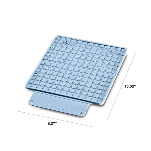 madesmart Large Styling Heat Mat - Grey | Vanity Collection | Heat-Resistant Silicone | Vanity & Countertop Protection | Wrap-Ar