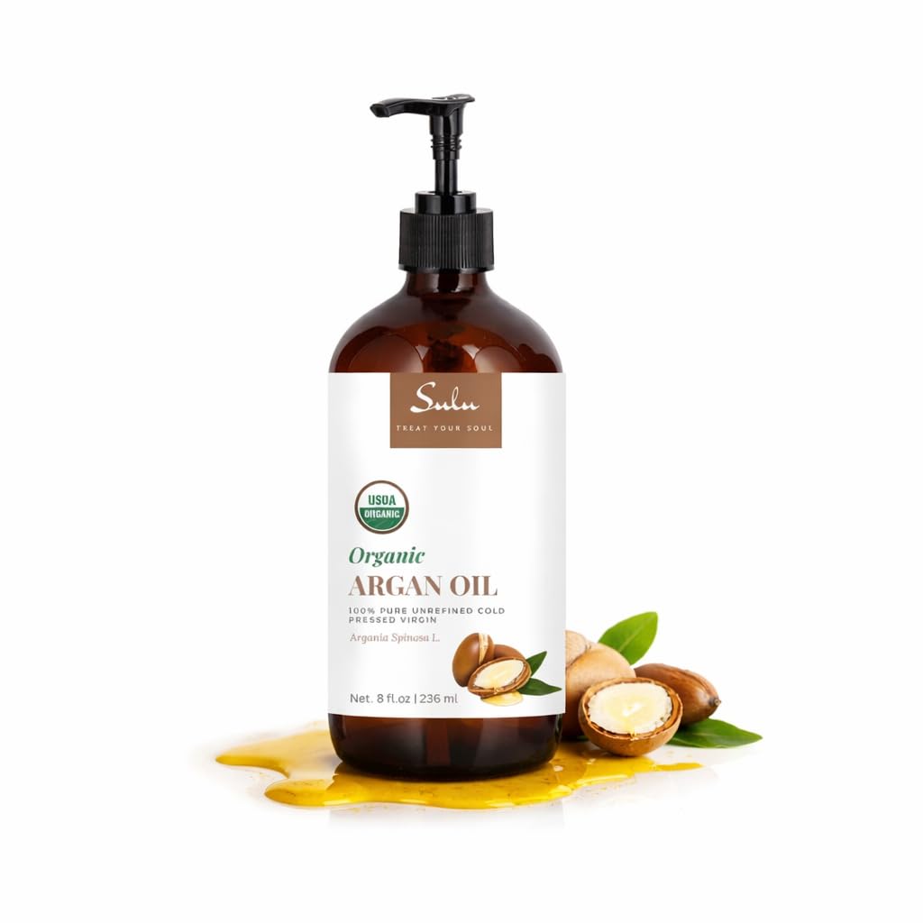 100% Pure Organic Cold Pressed Unrefined Virgin Moroccan Argan Oil (8 oz)- from Agadir, Morocco-Skin Care-Hair Care