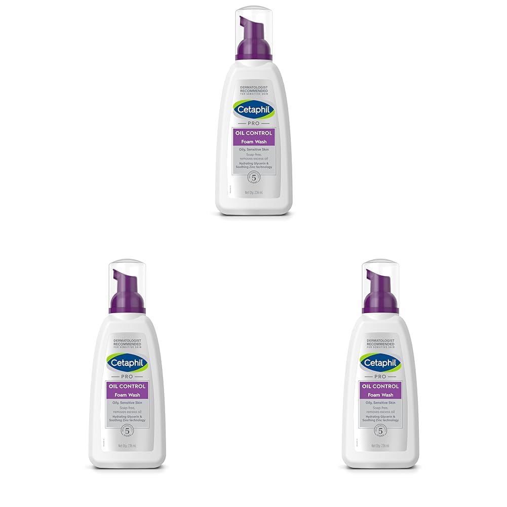 Cetaphil Pro Oil Control Foam Face Wash For Acne & Oily Prone Skin 236Ml (Pack Of 3)