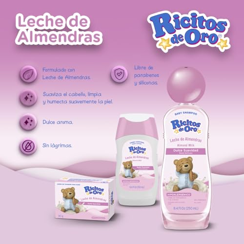 Ricitos de Oro | Grisi | Almond Milk Body Cream | Sweet Softness and Moisture | Hypoallergenic for Daily Use | 250ml
