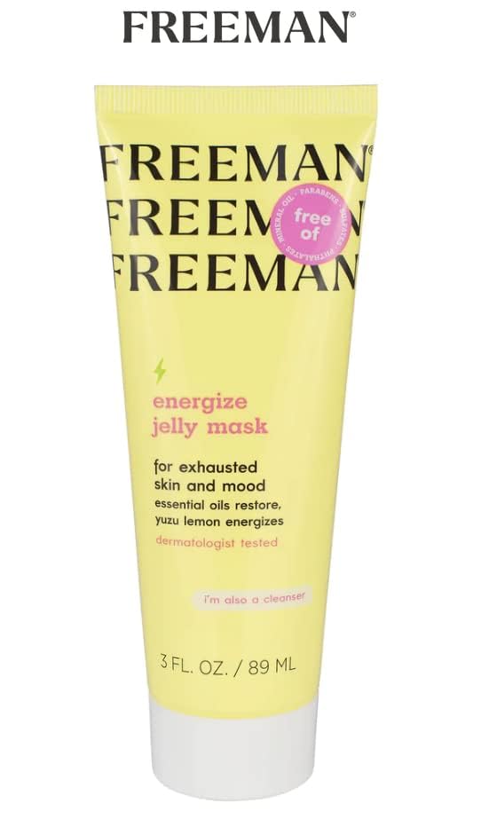 Freeman Yuzu Lemon Energize Jelly Mask for Unisex - 3 oz Mask